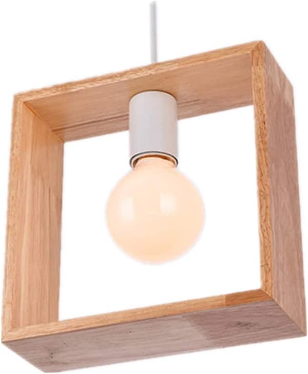 E27 Kreativ Lysekrone Industriel Træ Loftslampe MO