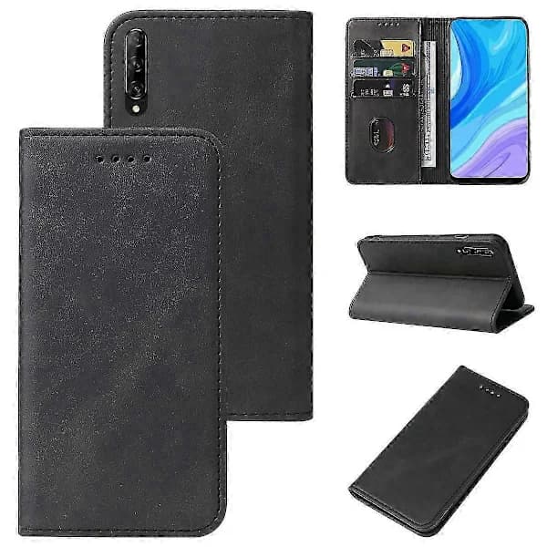 Magnetisk ægte læderetui til Huawei P Smart Pro