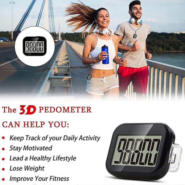 Pedometer Compatible Walking, Simple Pedometer, Accurate Pedometers Compatible Steps, Pedometer With Large Display