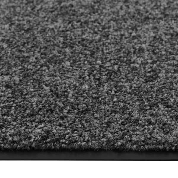 vidaXL Dørmåtte vaskbar antracit 60x90 cm Antracit silver
