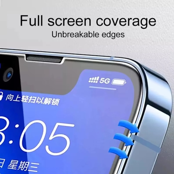 NNBILI 1-5 stk 9D Skjermbeskytter Herdet Glass for IPhone 15 14 13 16 12 11 Pro Max Beskyttelsesglass for IPhone XR XS Max 16e For iPhone 13 For iPhone 13 1 PCS