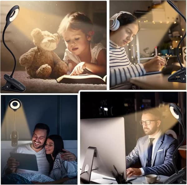 3W Oppladbar Trådløs LED-Skrivebordslampe, 24 LED, Berøring