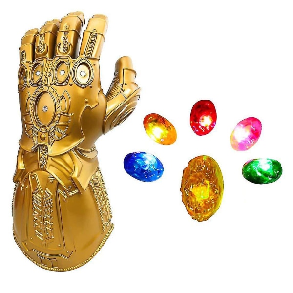 Infinite Gloves Led Plus Light Board Gems Aftagelige Iron Man Handsker Cosplay Props Pvc