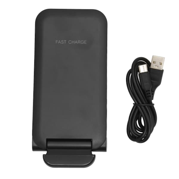 Upgraded Fast Wireless Charger, Foldable Wireless Charging Stand, QI-Certified Wireless Charger, Black