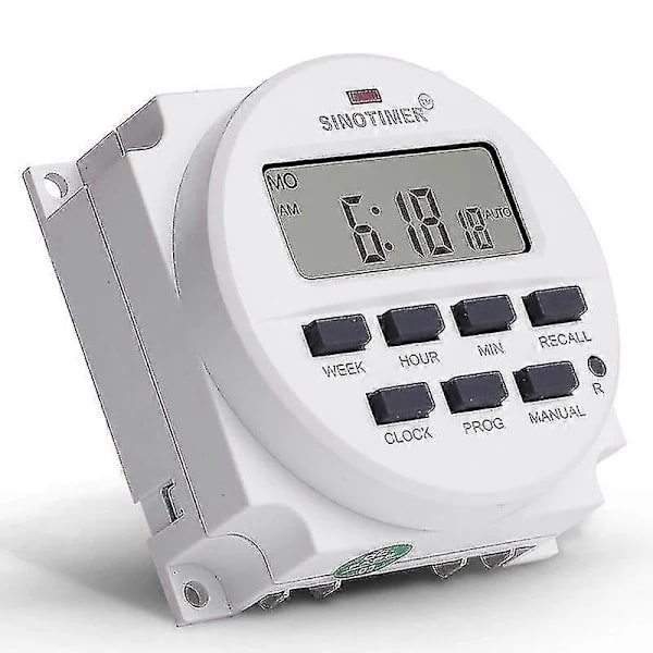 15.98 inch LCD Digital Timer 12V DC 7 Days Programmable Timer TM618N-4