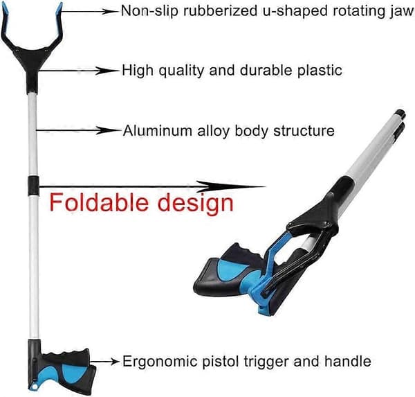 Grabber Reacher Tool, Foldable Extension Tool with Claw for Litter Picking, Aid for Elderly, Disabled with Arm Extension 2 2
