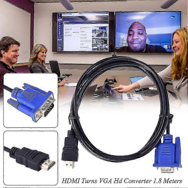 HDMI til VGA-kabel HDMI til VGA 1,8m HD HDTV til værtsvideoforbindelseskabel