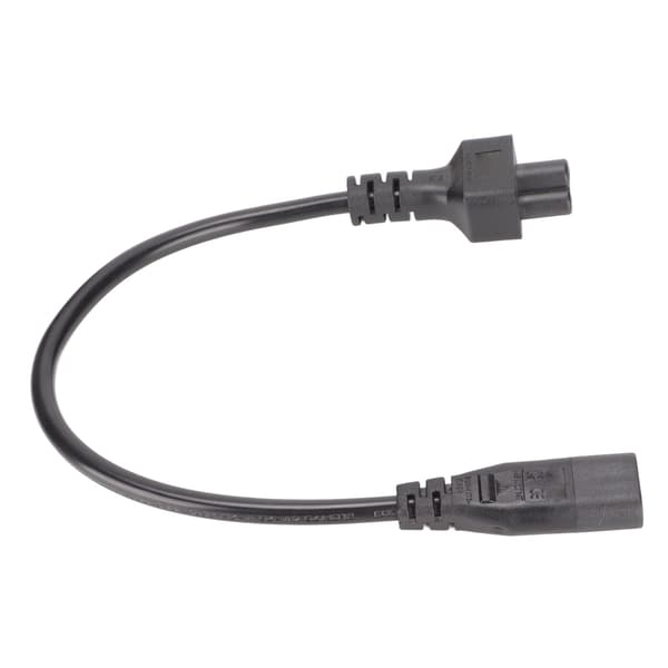 Universell strømadapterkabel - IEC320 C8 til C5, 3-pinners kompatibel bærbar PC