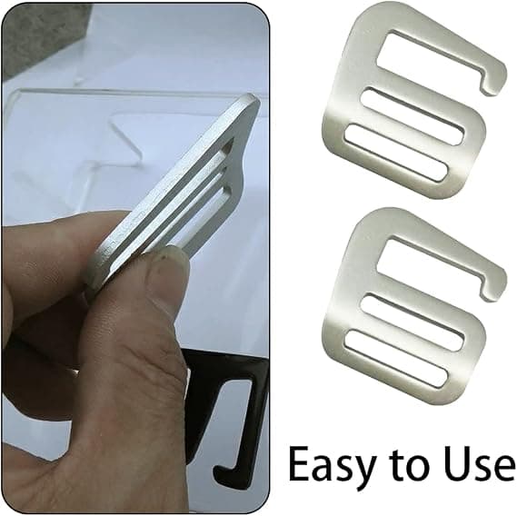 12 pcs Metal G-hooks Strap Buckles Strong Quick Release Buckles for Backpack Straps Webbing (Silver)