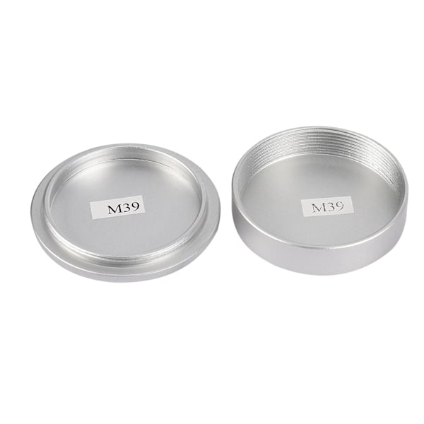 CASA 10x Kamerahuslock i metall och linsskydd bakre lock set för M39 LTM LSM skruvmontering MCM39SSilver