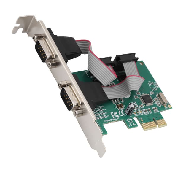 PCI-E PCI Express 2-portars RS-232 seriell portadapter