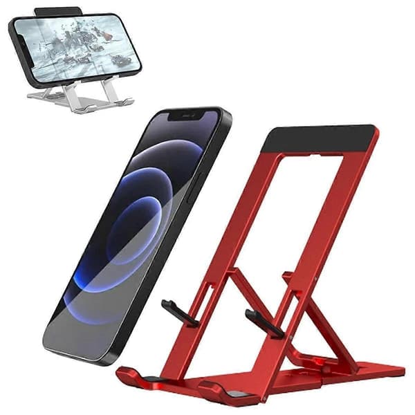 Foldable Stand, Foldable Desk Stand for Mobile Phone, Portable Foldable Stand, Suitable for All Mobile Phones Grey