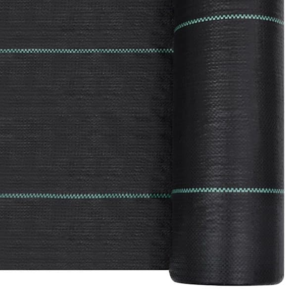 vidaXL Maisemakangas Musta 1x50 m PP Musta