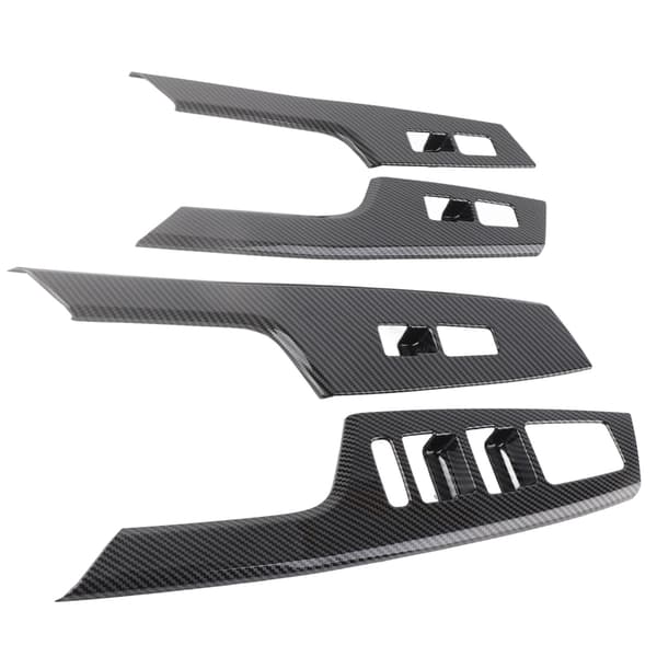 Carbon Fiber Look Door Armrest Window Switch Trim Panel Replacement for Kia EV6 2022 Onwards