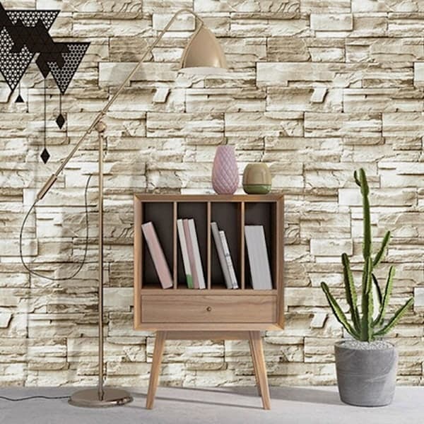 3D Vinyl Wallpaper Self-Adhesive Tile Sticker, 6M Roll