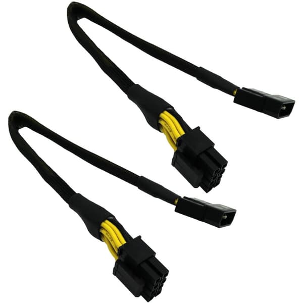 2-pakning LP4 Molex hann til CPU 8-pin (4+4) EPS-12V strømadapterkabel, 33 cm