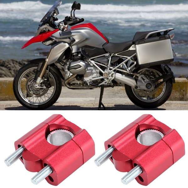 1 Pair 22mm 28mm Handlebar Mounts Handlebar Risers for Motorcycle Modification Accessories Red