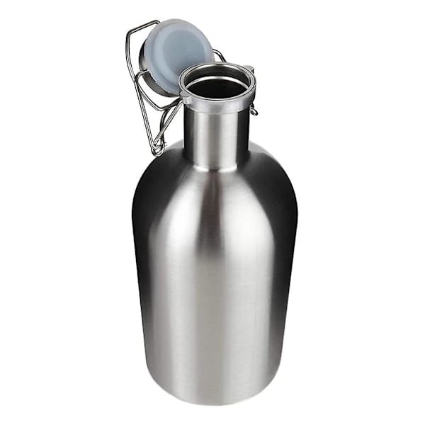 Rustfrit stål Growler 64 oz, Sølv, Flip Top, 28 x 11 cm