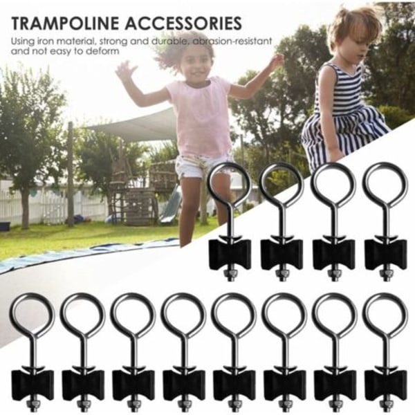 Set med 12 Trampolinskruvar - Trampolintillbehör - Fäste för Stor Trampolin och Liten Trampolin-DPZO.ca