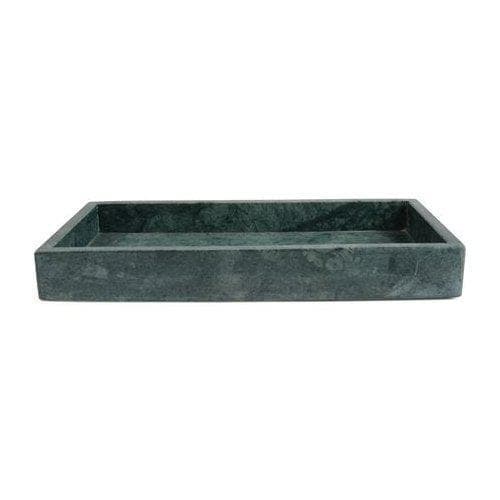 Bakke 30x15 cm Aflang Marmor Form Living Grön green