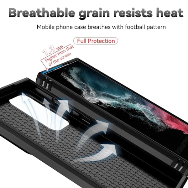 Samsung Galaxy S23 Ultra Cover Hybrid Ring CamShield Sort