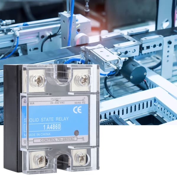 Single-phase Solid State Relay 70-280VAC Input 24-480VAC Load AC SSR Electrical Equipment for CNC Machines (BERM-1 A4860（60A）)
