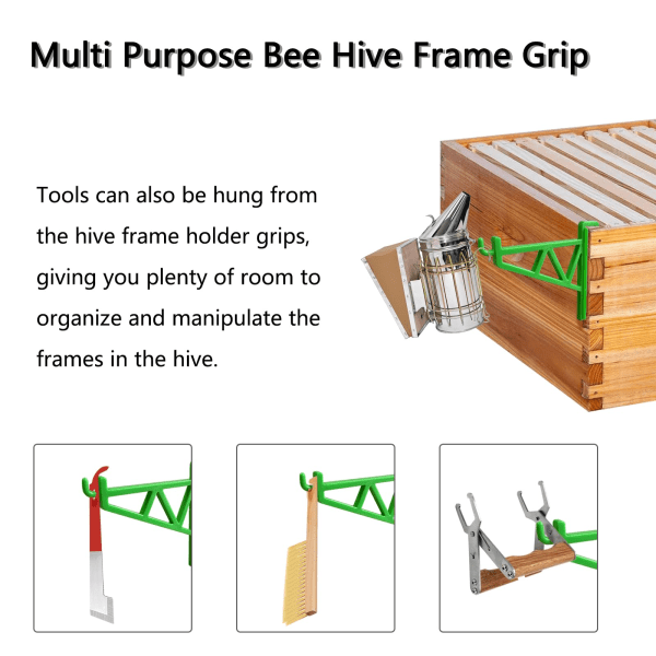 Bistade Rammeholder 6-pakke - Støttestativ for Honninghøsting, Birøktinspeksjon, Forskjellige Kube-størrelser Green