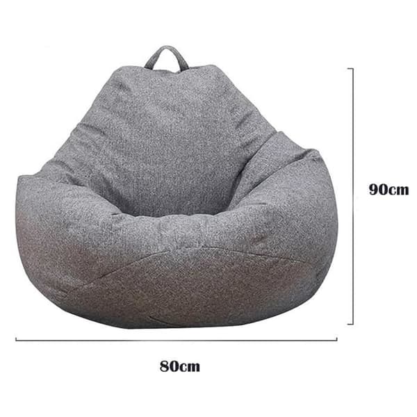 ZGEER Sittsäcksskydd 100x120 cm Grått mjukt tyg