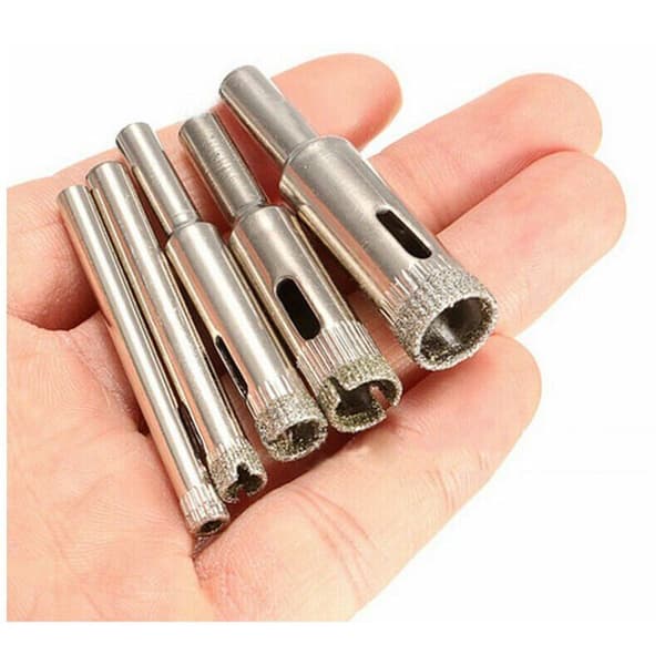 Diamond Drill Bit Set 5/6/8/10/12 mm, Diamond Coated Drill Bit Set, Suitable for Ceramic Tiles, Marble, Glass