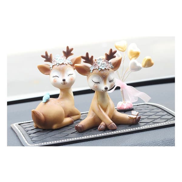 Fawn-figur, dyrepynt i harpiks, miniatyrhjortfigur