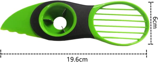 2 Pcs Avocado Slicer Multifunctional Fruit Cutter Peeler Pitter 3-in-1 Avocado Tool for Fruit Kiwi Mango