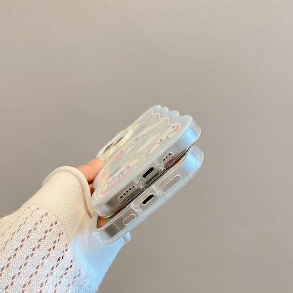 Transparent telefonfodral för iPhone 11 Sött skyddande silikonfodral för kvinnor och flickor
