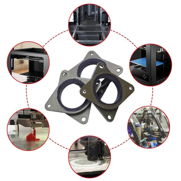 NEMA 17 Steppermotor vibrationsdæmpere med M3-skrue - 3D-printer CNC - 10 stk.