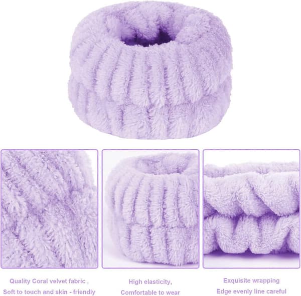 8 stk. Håndledsbånd til ansigtsrens Mikrofiber Håndledsbånd Vaskehåndklæde Spa Håndledsbånd til ansigtsrens Absorberende