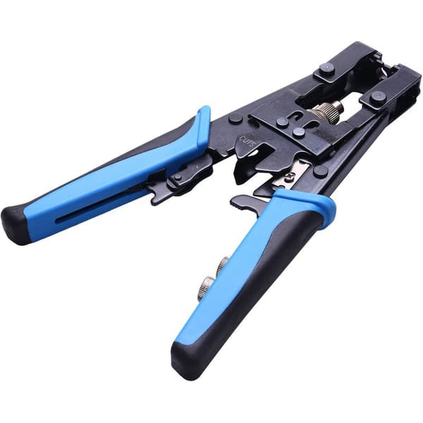 Durable Coaxial Compression Crimping Tool Bnc/Rca/F Connector Rg 59/58/6 Cable Wire Cutter Adjustable Crimping Pliers