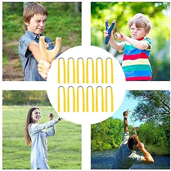 12 Slingshot gummibånd Udvidede flade Slingshot bånd Elastikbånd til jagt