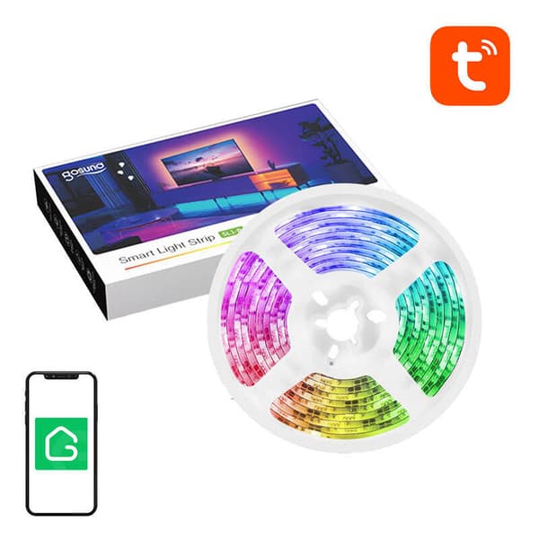 Smart WiFi RGB LED-lysstrimmel Gosund SL1 (2,8m), Tuya 110
