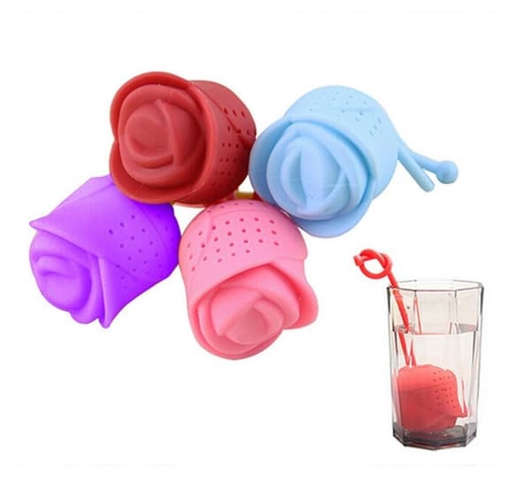 Silikoninen teesihvilä, ruusu multifärg multicolor