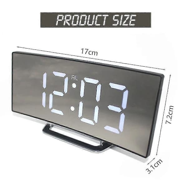 LED Väckarklocka Digital Alarm Digital Klocka Stor Display Multifunktionell Väckarklocka Röd