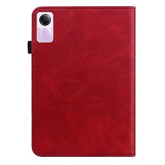 Raidallinen nahkakotelo tabletille Xiaomi Redmi Pad SE (punainen)