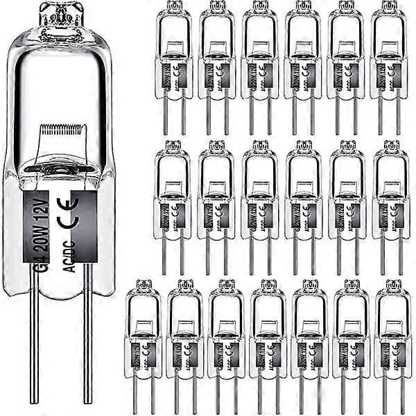 20 stk. G4 Halogenpære 20w Dc12v Indendørs Halogen G4 Pære Krystallampe