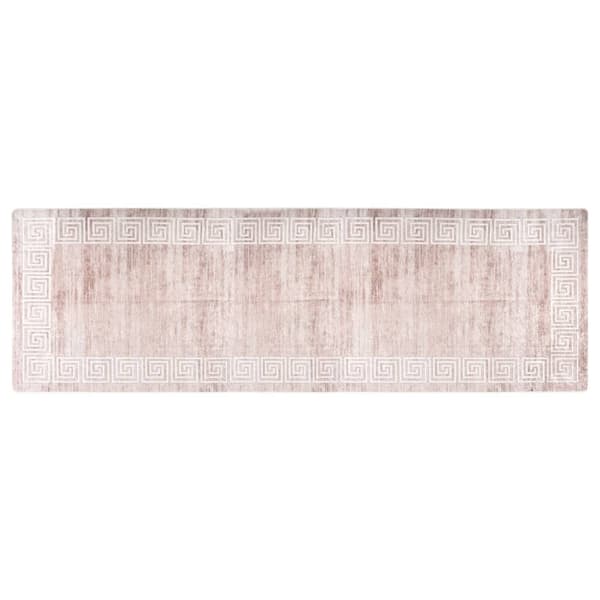 vidaXL Tæppe vaskbart 80x300 cm beige Beige beige