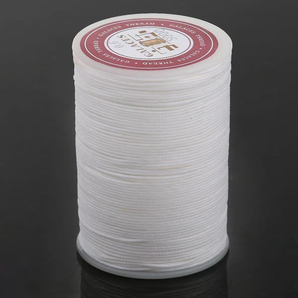 3 Rolls (85m) White Black and Beige Waxed Thread for Bracelets / Necklaces 0.6mm