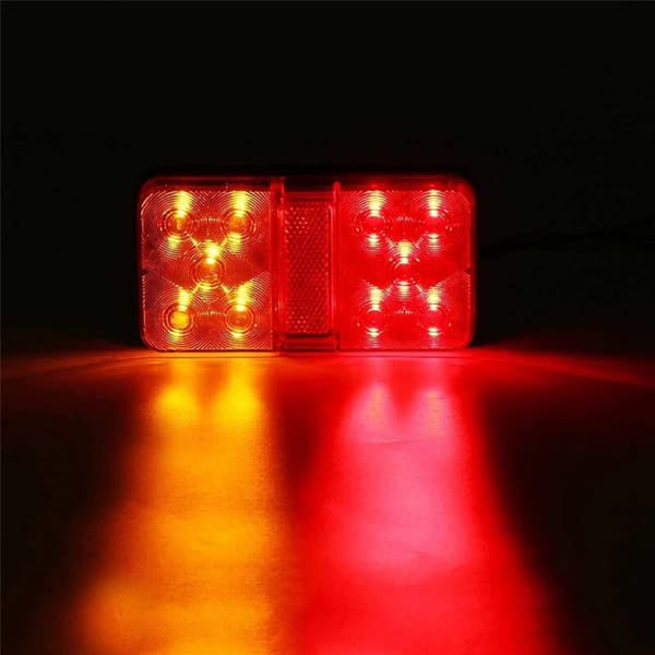 4 stk 12V 10LED Vanntette Lastebil Tilhenger Baklys Bil Blinklys Brems Stopplys Båt Bobil Indikator