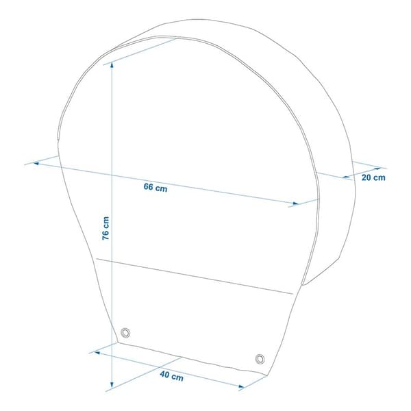 Hjulkåpa aluminiumreflekterande för 16\" däck, max 65 cm, polyester, husvagn/husbil