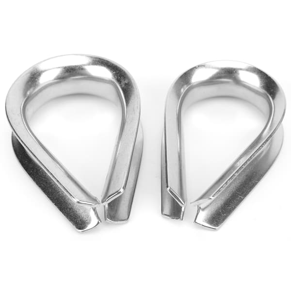 16MM Marine Wire Rope Stainless Steel Clips Cable Protective Ring Thimbles Clamps