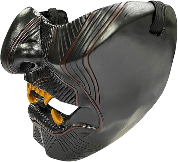 Ghost Mask of Tsushima Jin Sakai Cosplay Halvmask Harts Samurai