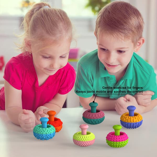 Fidget-sett Silikon Tommeljoystick Sensorisk Klemleke 6 stk