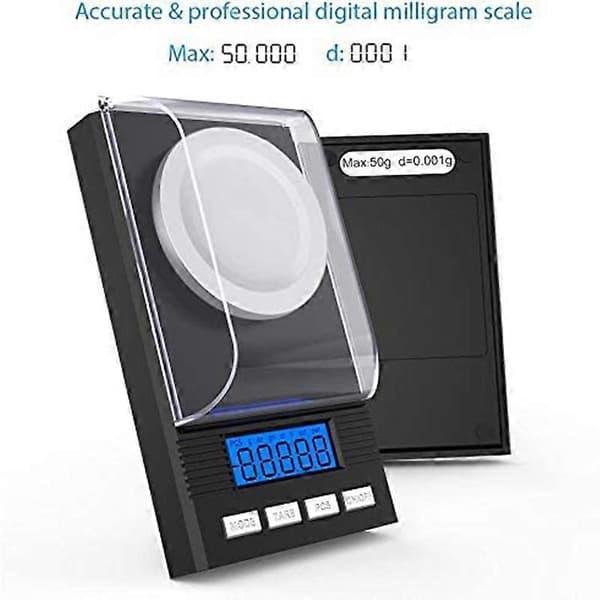 Milligram Scale, High Precision Scale with Portable Design for Convenient Transport, Supports 6 Unit Conversions and Calibration Weights, Equipped with