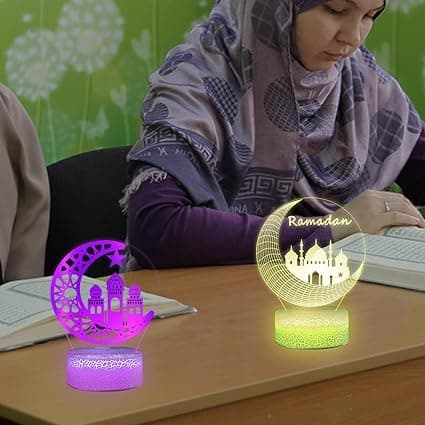 Ramadan Dekoration Led Lampe, Ramadan Dekoration, Eid Ramadan Dekorative Feelys 16 Farver